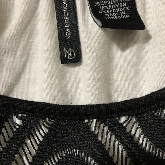 New Direction  black and white blouse size M - Picture 4 of 8